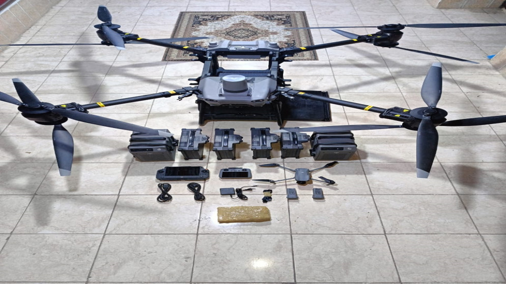 القوات المسلحة الأردنية المنطقة العسكرية الجنوبية تحبط محاولة تهريب مواد مخدرة بواسطة طائرة مسيرة