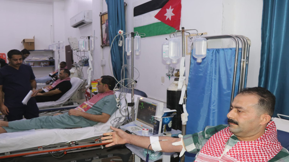 الإعلام العسكري المستشفيان الميدانيان الأردنيان في نابلس وغزة ينظّمان حملتين للتبرع بالدم